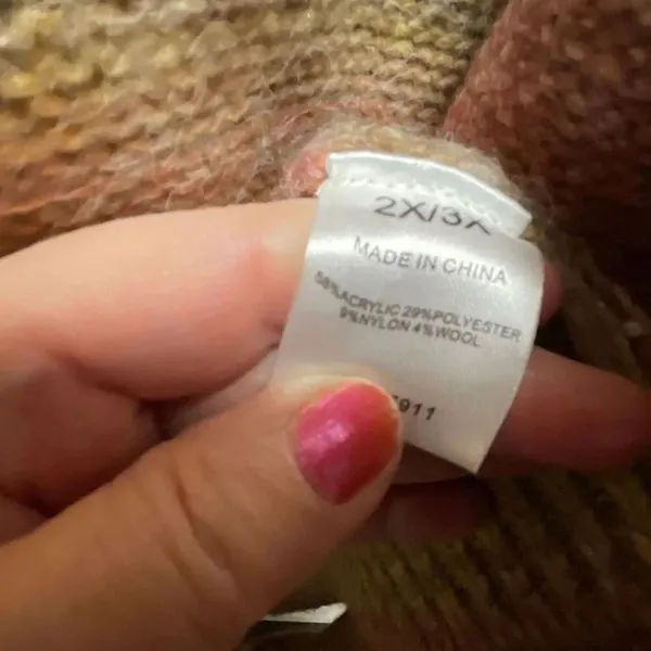 Grace + Karma size 2X/3X muted striped open cardigan - Image 4