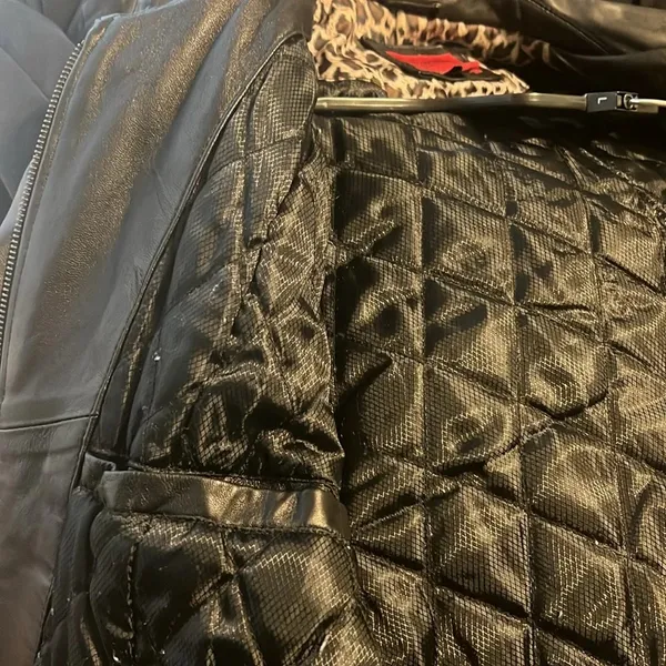 Vintage Leather Jacket Excelled Collection 1X Plus Size Black Zip Up Coat - Image 6
