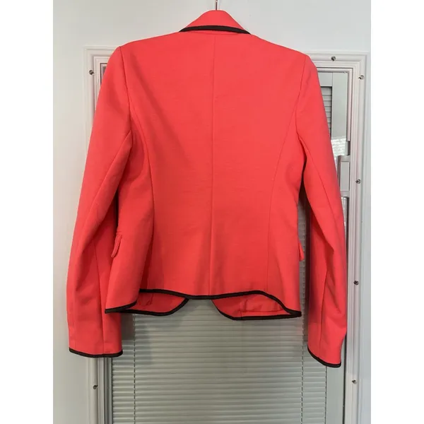 Gap Academy Neon Pink Gray‎ Trim Blazer Jacket Sz 4 - Image 9