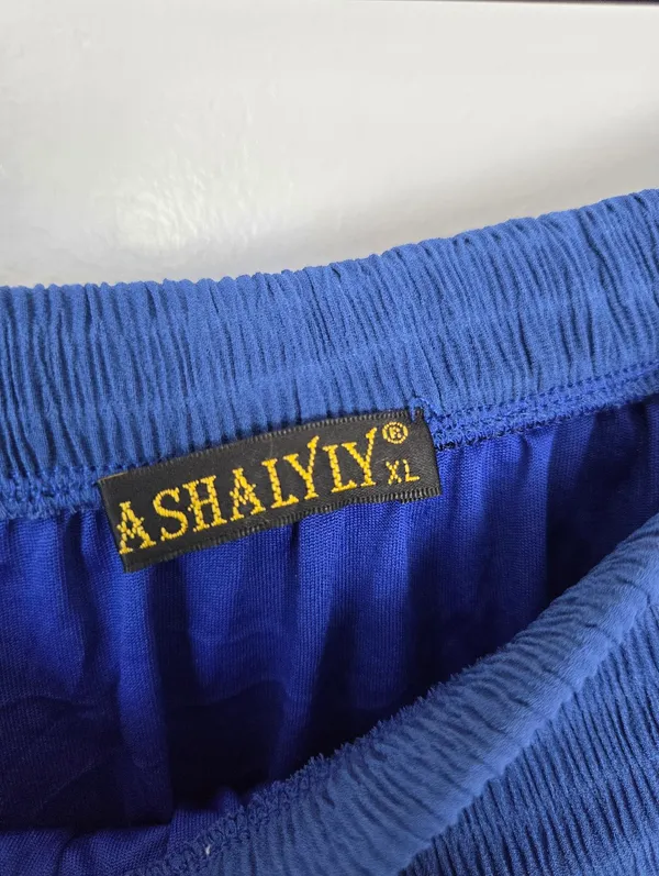 Ashalyly Cobalt Blue Tiered Maxi Skirt Formal Regal Boho Gypsy Indie Hippie XL - Image 5