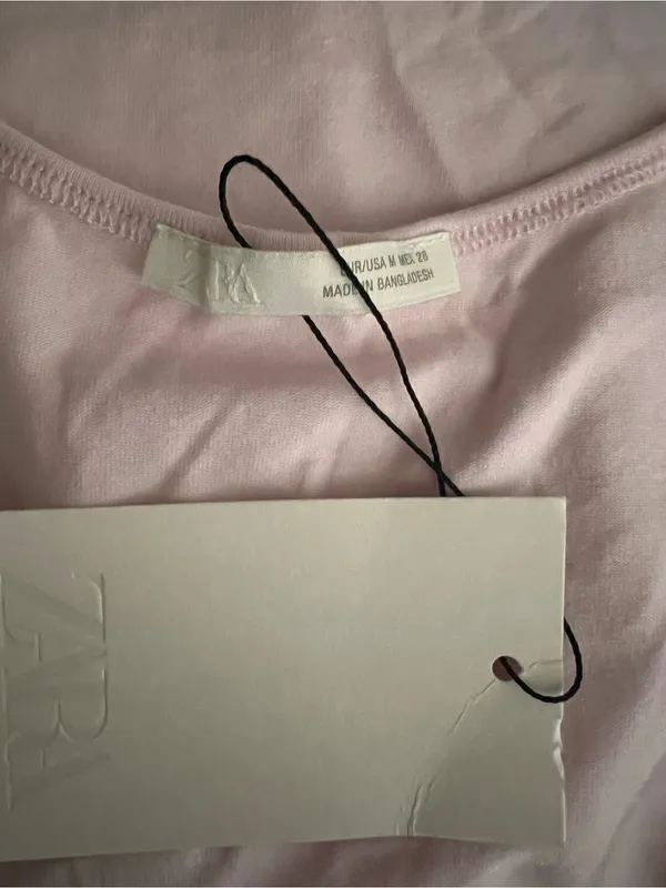 Zara Light Pink Square Neck Tank Top NWT - Image 4