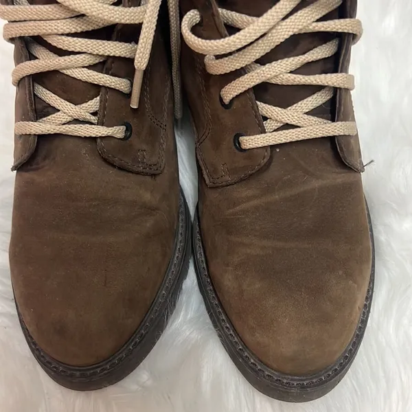 Rockport brown suede ankle Hiking Boots Sz 7.5 Fisherman Core D20‎ - Image 4