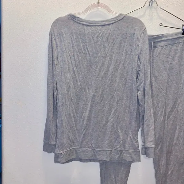Felina Gray Pajama Set Stretch Cody Long Sleeve Pants - Image 5