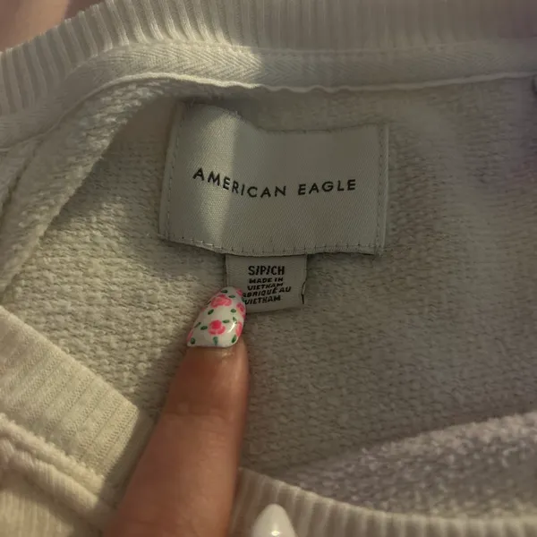 American Eagle Blue and white tie-dye crewneck sweatshirt #tiedye #colorful - Image 2