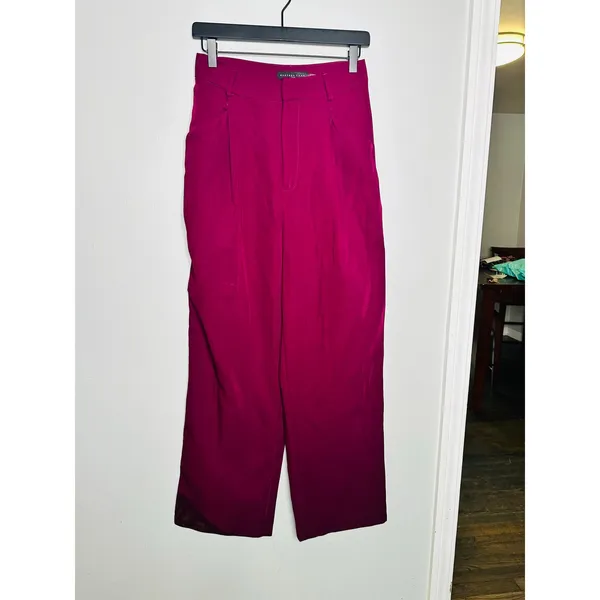 ENDLESS ROSE Purple Wine Colored High-Waisted Suit Pants Size Small - Image 4