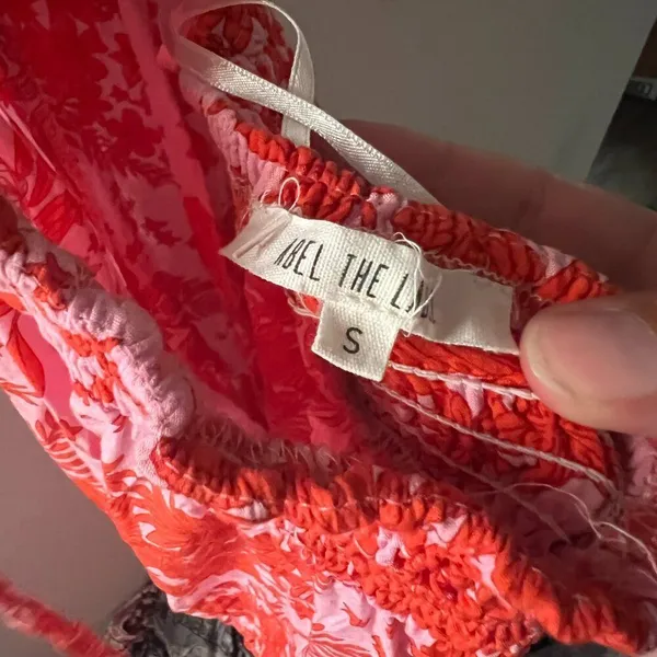 Anthropologie NWT Abel The Label ATL Rumi Candy Florals‎ Maxi Dress Halter Pink Orange S - Image 15