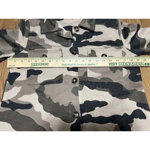 Camo Sweater Mystree Jacket S Button Outdoor Preppy Camping Western‎ Cowgirl - Image 3