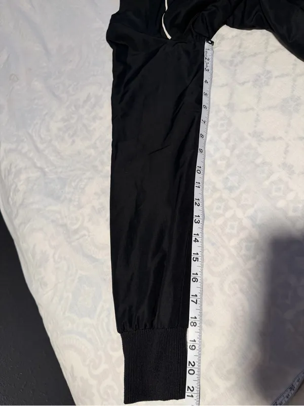 Nike women Black Windbreaker Jacket with White Piping size M - Image 11