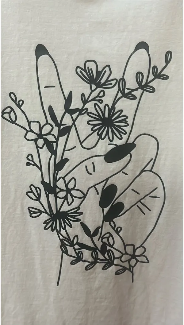 Comfort Colors Floral Peace T-Shirt - Image 3