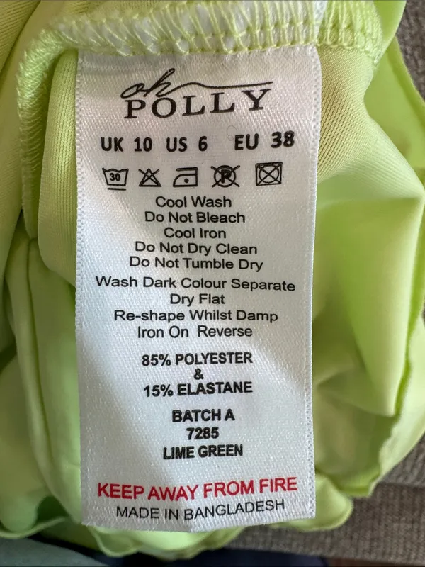 Oh Polly Strapless Ruched Neon Yellow Mini Dress - Image 5