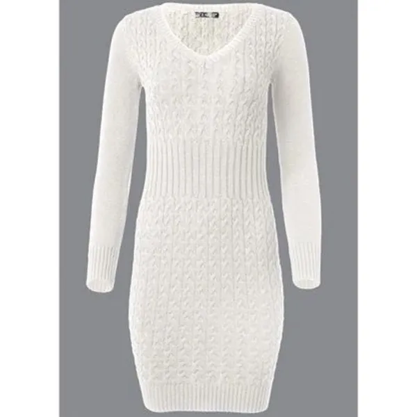 ✨Venus Cable Knit Sweater Sz Medium Cream Dress✨ - Image 6
