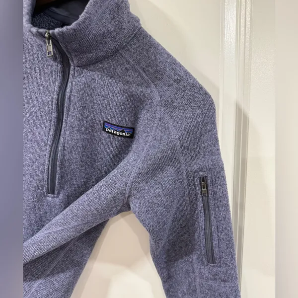 Patagonia Better Sweater 1/4 Zip Pullover Women’ Small Lupine Purple Blue Fleece - Image 6