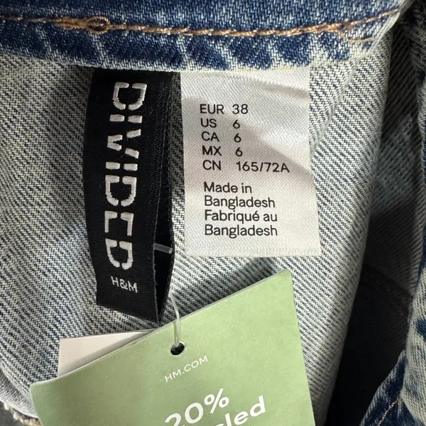 HM Divided 6 Blue Denim Mini Skirt Y2K‎ 90s Grunge Indie Sleaze Streetwear - Image 7