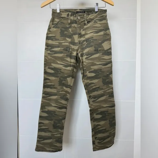 Lucky Brand Women’s Camo Utility‎ Jeans Size 4 / 27 Straight Leg Army Green - Image 2