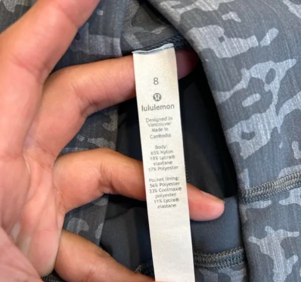 Lululemon gray & black camouflage leggings #activewear #athleisure - Image 3