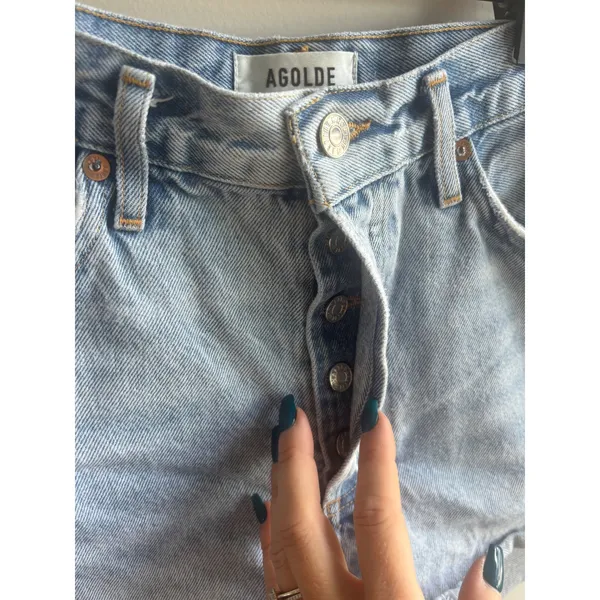 AGOLDE Parker Vintage Cut Off Denim Shorts Size 27 boho distressed designer - Image 2