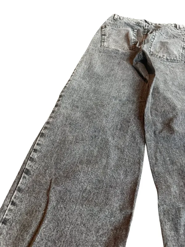 Pimkie Washed Black Denim Wide Leg Jeans High Waisted Classic Size 34 0-2 Womens - Image 11