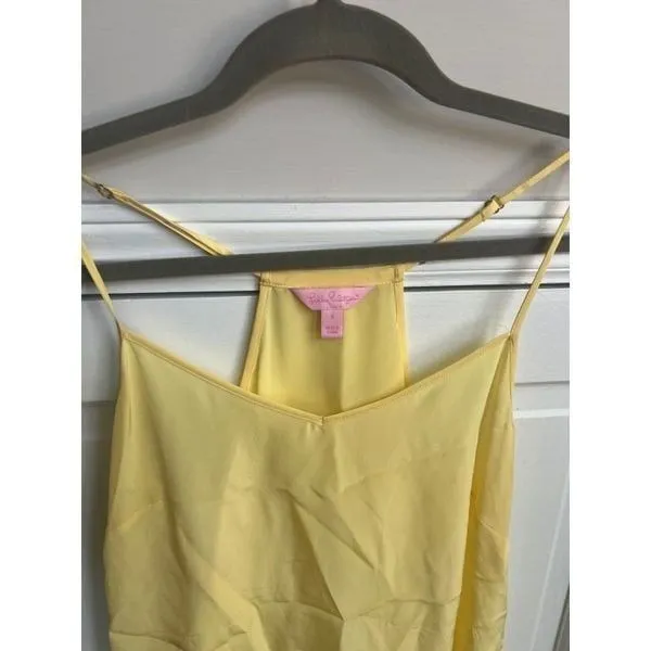 Lilly Pulitzer yellow silk tank‎ size small - Image 2