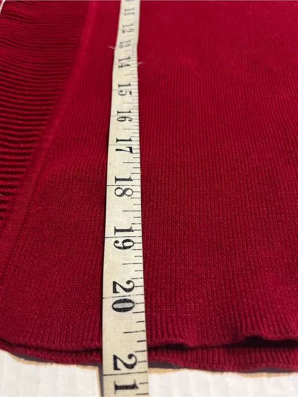 Ralph Lauren 100% cotton red 1/4 zip sweater small VTG Mock-neck knit classic - Image 12