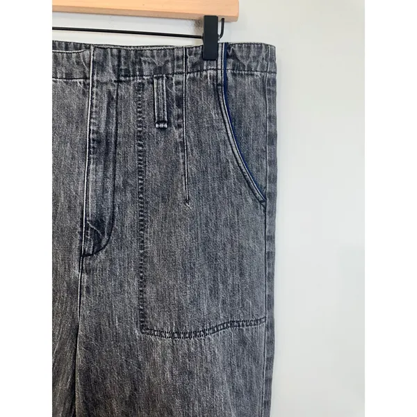 Rag & Bone Women 29 Dark Grey Acid Wash High Rise Carpenter Barrel Jeans - Image 2