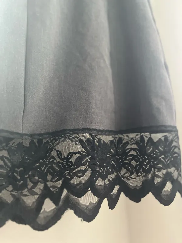 Tobi Grey Lace Trim Dress - Image 6