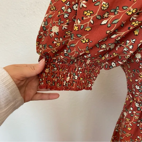 Trixxi Floral Mini Dress - Rust - Image 6