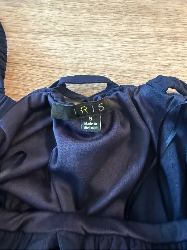 NWOT Iris Navy Blue Corset Fit & Flare Mini Dress – Size Small - Image 3