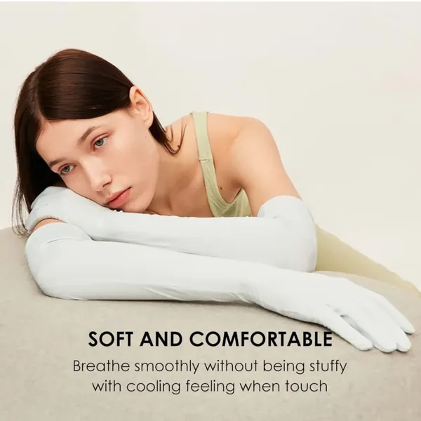 Gloves Women Formal Gray XL UV Protection Touchscreen UPF 50 Driving Cooling OC5 - Image 7