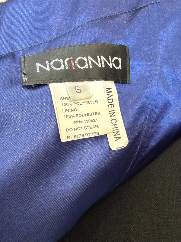Narianna NWT Navy Blue size S Formal dress with matching shawl - Image 7