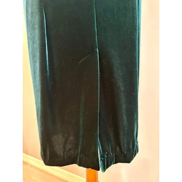 Vintage R&M Richards Emerald Green Velvet Midi Dress Whimsygoth Goth Glam XL - Image 10