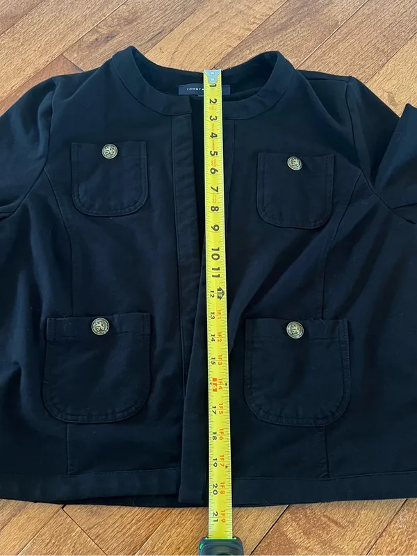 Tommy Hilfiger Black Military Jacket with Gold-Tone Buttons - Image 8