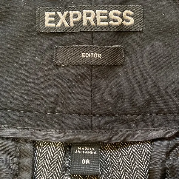 Express Editor Gray and Black Wide Leg Trousers - Image 2