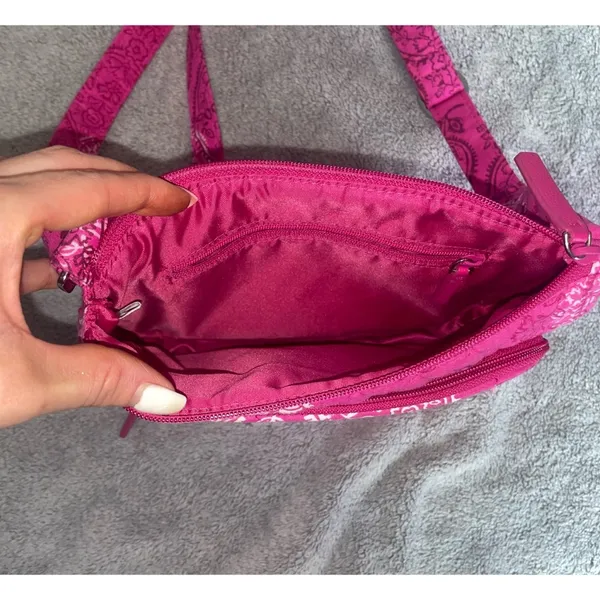 NWOT VERA BRADLEY Pink Paisley Print Crossbody Purse - Image 6
