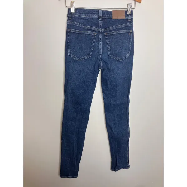 Madewell Stovepipe Jeans Womens 25 Blue Excellent Mid-Rise Straight Leg Denim - Image 5