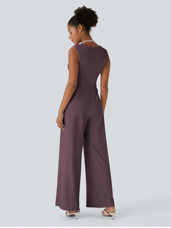 HALARA Plum Square-Neck Maxi Jumpsuit - Image 2