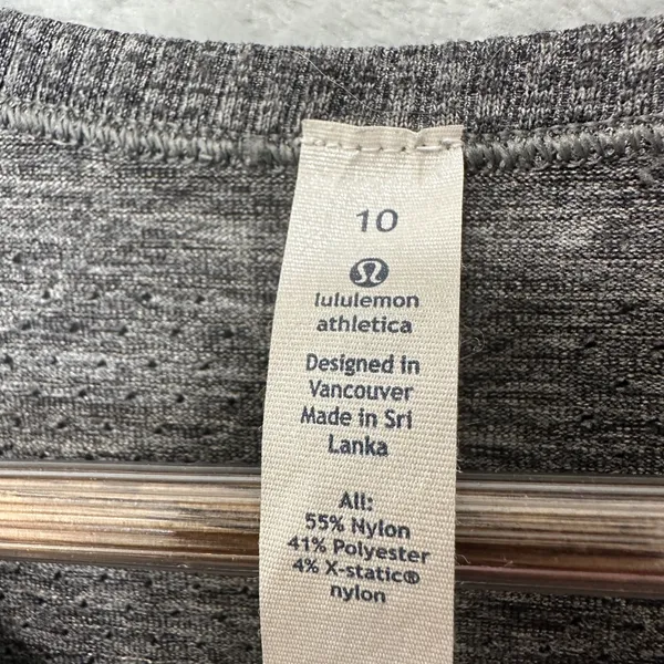 Lululemon Swiftly Tech Long Sleeve Gray Space Dye Athletic Gorpcore Womens 10 - Image 4
