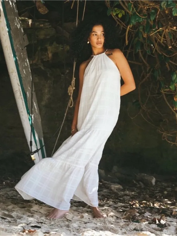 Young Fabulous Broke Tiered Maxi Dress Small Vaca Prairie Cottage Farmers Market - Image 5