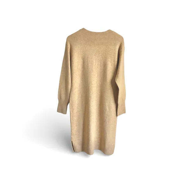 Vince‎ Camuto Beige Knit V-Neck Midi Dress Size Medium - Image 2