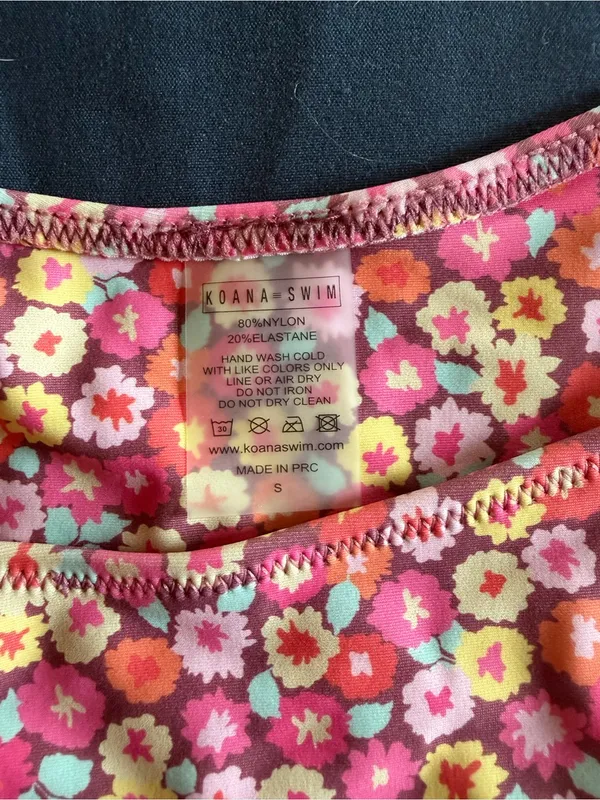 Pink Floral Bikini Bottoms - Bright Daisy Print - Image 2