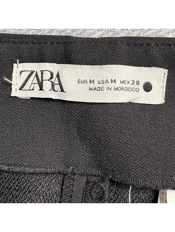 Zara Black A-Line Mini Skirt, Size M - Image 2