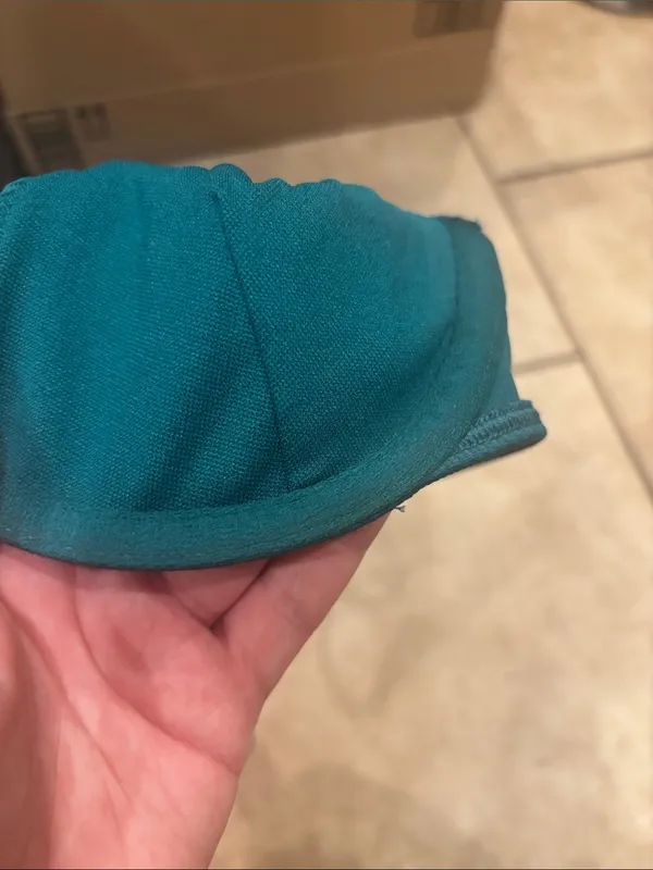 Hollister Underwire Ribbed Green Blue Bikini Top - Image 3