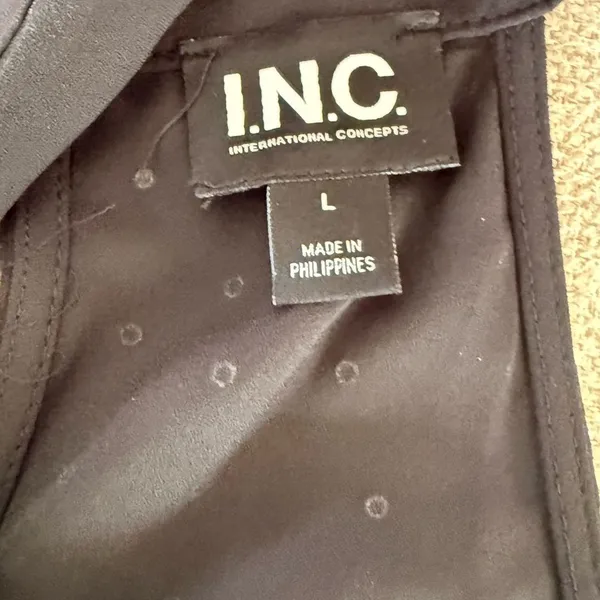 Inc back and gold stud halter cross neck top L Black Size L - Image 5