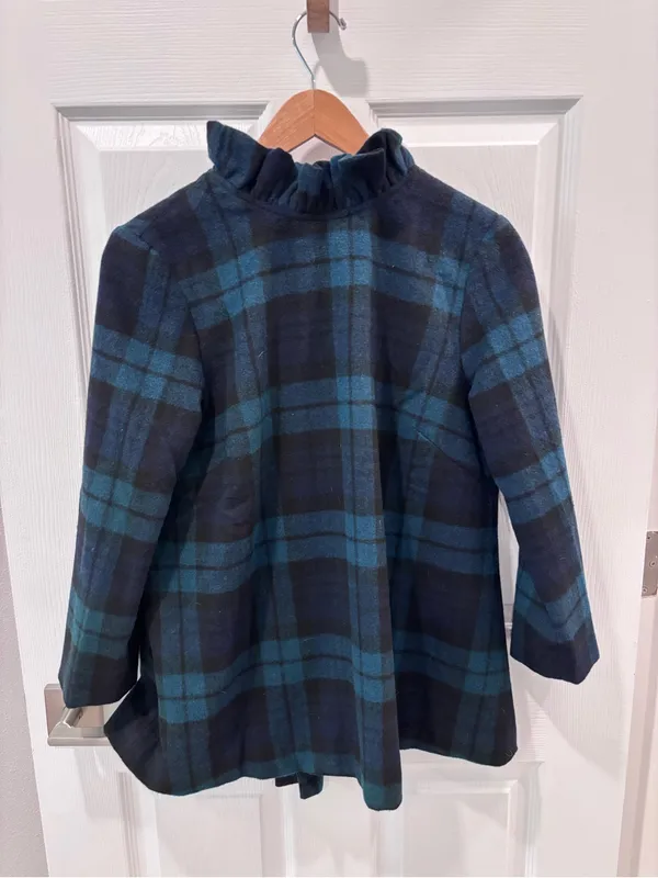 Tuckernuck Blackwatch Plaid Faye Tie Blouse Size Small - Image 7