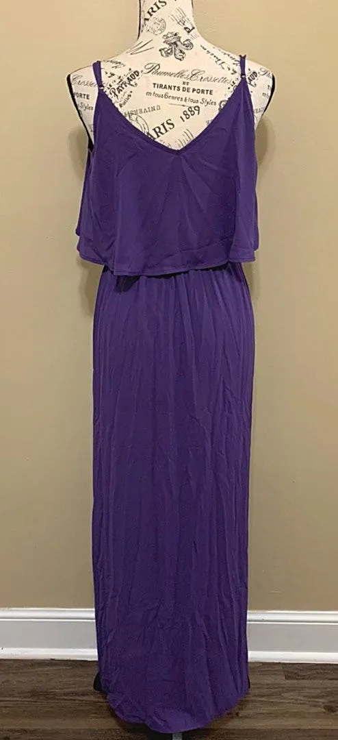 Purple Ruffle Maxi Dress - Image 5