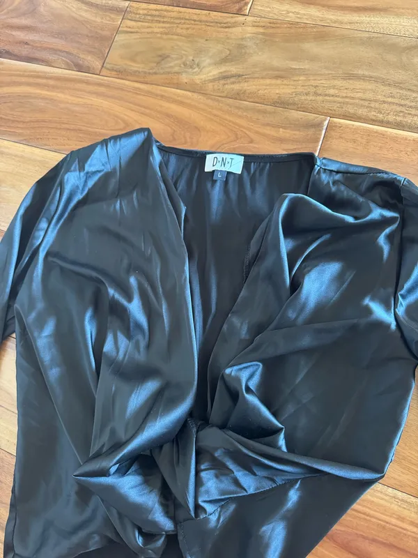 DNT satin scoop blouse Black Size L - Image 2