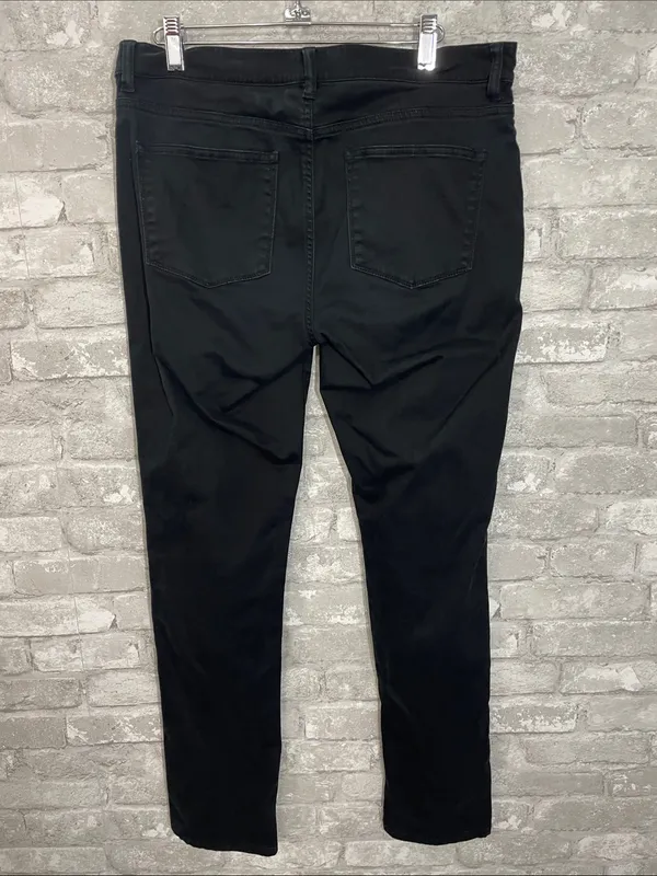 Ralph Lauren Black Coated Plush Denim Jeans - Image 3