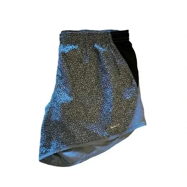 Nike Running Dri- Fit Gray Blue Black Womens Shorts SZ S - Image 2