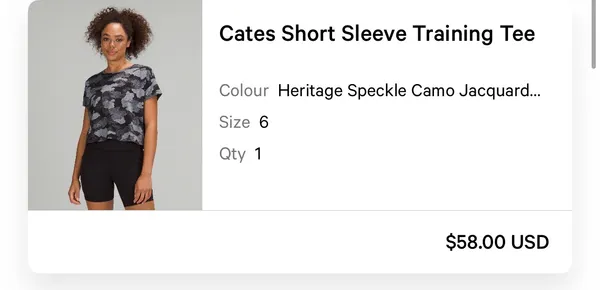 Lululemon Cates Crop Tee Camo 6 - Image 3