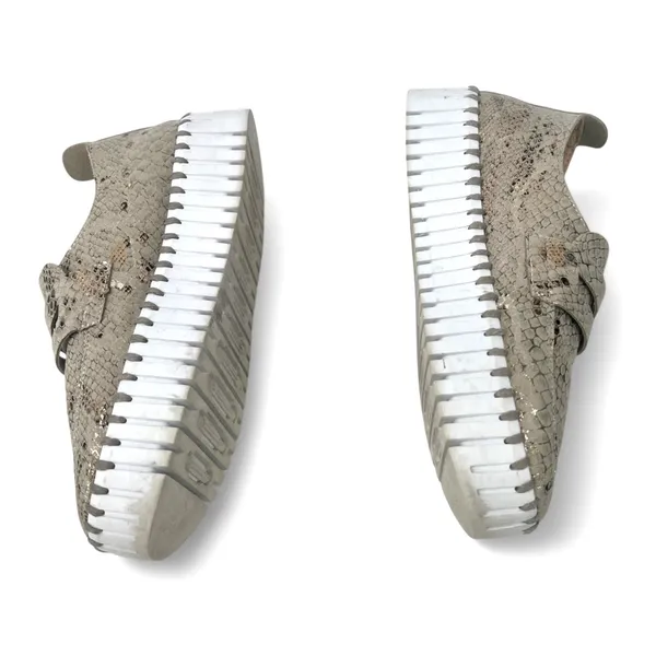 ILSE JACOBSEN | 36 / 6 | Women's Tulip 3868 Gold Snake Embossed Slip-On Sneakers - Image 5