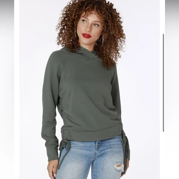 Bobi USA black cinched side hoodie - Image 3
